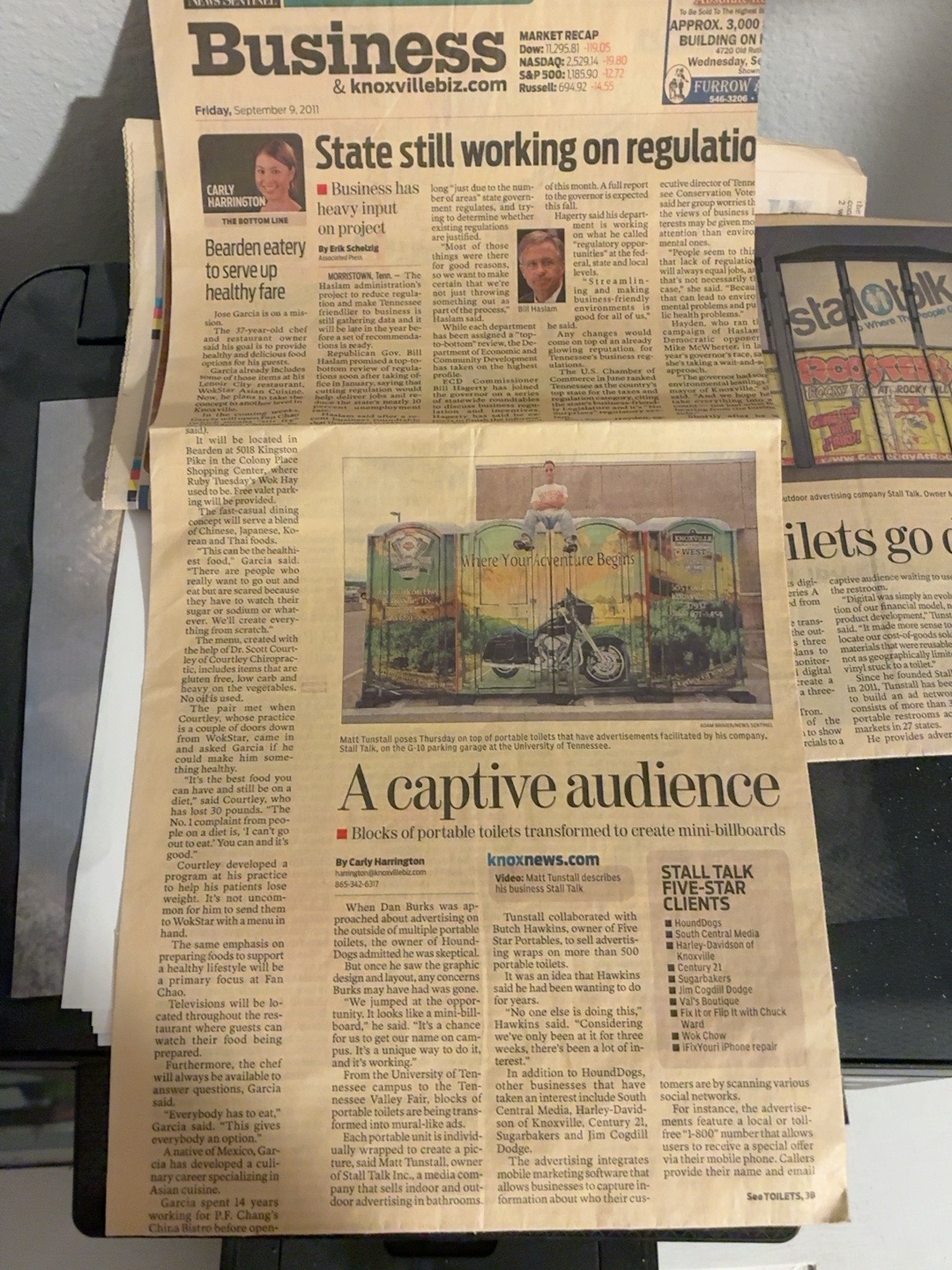 September 9 2011 Knoxville News Sentinel article A Captive Audience
